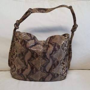 Python Hobo Shoulder Bag